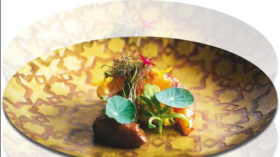 At Singapore’s Cloudstreet, Chef Rishi Naleendra creates dishes that draw on his Sri Lankan and Australian background such as this riff on a marron from down under
