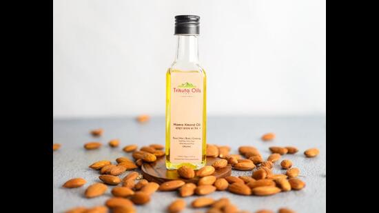 The Almond Oil by TRIKUTA has excellent benefits for both the hair and skin