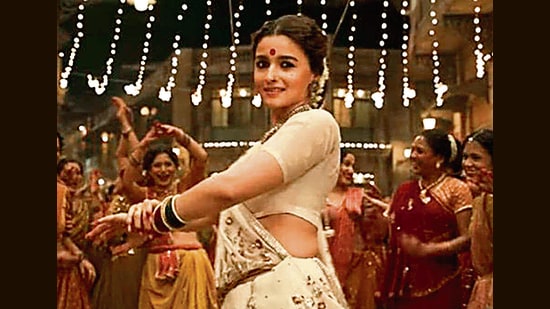 Alia Bhatt in the song Dholida. Bhansali stages songs like set-piece highlights, Chopra says.