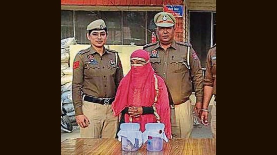 CCTV footage shows the accused, Anu of Ludhiana, a domestic help, entering the house and exiting it. She used keys to break into the safe, and decamped with cash and jewels. No one was home at the time. (HT Photo)
