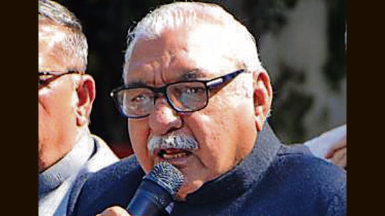Haryana leader of Opposition and former chief minister Bhupinder Singh Hooda (HT File)