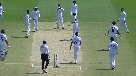 Mayank Agarwal is run out on a no-ball.(Twitter)
