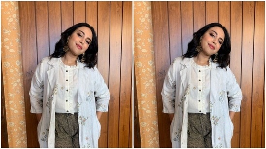 Swara played muse to fashion designer house Cord and picked the co-ord set from their wardrobe.(Instagram/@reallyswara)