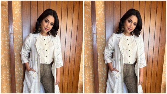 Styled by fashion stylist Divya Saini, Swara posed for the camera in an indoor setup.(Instagram/@reallyswara)