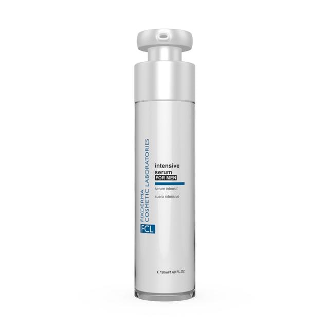 The intensive serum for men by FIXDERMA COSMETIC LABORATORIES is a blend of plant extracts and antioxidants to treat dull and uneven skin The intensive serum for men by FIXDERMA COSMETIC LABORATORIES is a blend of plant extracts and antioxidants to treat dull and uneven skin