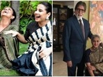 Left- A picture of Shefali Shah and Vidya Balan from Jalsa movie promotions. Right- Amitabh Bachchan and Jaya Bachchan posing at their house Jalsa. Left- A picture of Shefali Shah and Vidya Balan from Jalsa movie promotions. Right- Amitabh Bachchan and Jaya Bachchan posing at their house Jalsa.