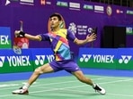 India's ace shuttler Lakshya Sen in action(ANI/File Photo)