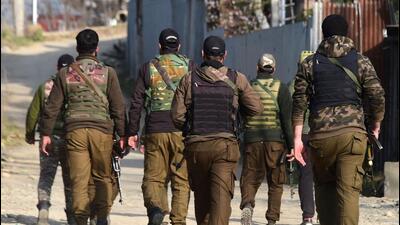 A joint operation by security forces was launched on Friday under the name of ‘Operation Tosh Kalan’ in Jammu and Kashmir’s Pulwama district, reads a tweet by Chinar Corps of Indian Army. Two terrorists were eliminated in the encounter. (HT File Photo)