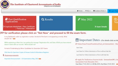 ICAI CA May 2022: Last date to register for CA May exam, direct link here
