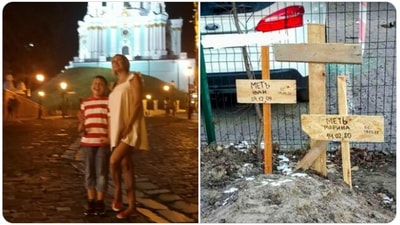 Russian forces shelled Mariupol’s downtown as residents hid in an iconic mosque and elsewhere to avoid the explosions. (Twitter @olya_rudenko) Russian forces shelled Mariupol’s downtown as residents hid in an iconic mosque and elsewhere to avoid the explosions. (Twitter @olya_rudenko)