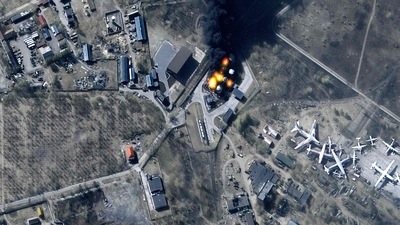 With over two weeks into the invasion, Russian airstrikes have shifted further west, close to the city of Lviv and Ukraine’s border with Poland. (AFP)