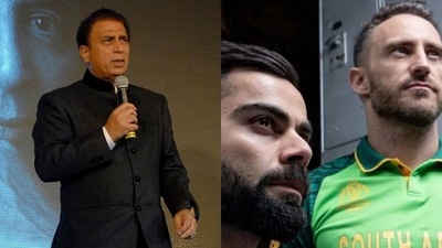 Sunil Gavaskar; Virat Kohli with Faf du Plessis