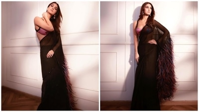 Earlier, Vaani Kapoor made jaws drop in a gorgeous black Manish Malhotra saree. (Instagram/@_vaanikapoor_)
