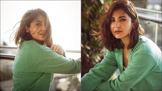 The cardigan came with full sleeves and a ribbed style along with buttoned-down details. Anushka captioned the pictures, “Main गुड लाइट ki deewani hoon (I'm a fan of good light)” sic. She punctuated it with a frog face emoji.&nbsp;(Instagram/anushkasharma)