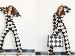 Kriti Sanon is currently busy with the promotions of her upcoming film Bachchhan Paandey which also stars Jacqueline Fernandez and Akshay Kumar. For her latest promotional look, the Mimi actor takes inspiration from the Netflix series The Queen's Gambit and dons a white and black checkered co-ord set.(Instagram/@kritisanon)
