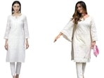 A Chikankari kurta and pant set is a timeless apparel and a good option for women of all age-groups.