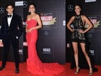 Rekha, Sidharth Malhotra, Taapsee Pannu and Ananya Panday at Hello Hall of Fame Awards on Sunday. (Varinder Chawla) Rekha, Sidharth Malhotra, Taapsee Pannu and Ananya Panday at Hello Hall of Fame Awards on Sunday. (Varinder Chawla)