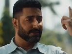 Abhishek Bachchan on the Dasi poster and in a still from the teaser. Abhishek Bachchan on the Dasi poster and in a still from the teaser. 