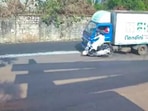 The accident happened on Tuesday last week was captured by CCTV near Manipal