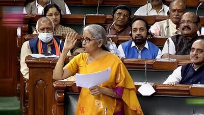 Union finance minister Nirmala Sitharaman speaks in the Lok Sabha, during the second part of the Budget Session, in Parliament on Monday. (PTI) Union finance minister Nirmala Sitharaman speaks in the Lok Sabha, during the second part of the Budget Session, in Parliament on Monday. (PTI)