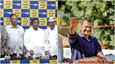 (Left) Delhi minister Satyendar Jain along with leaders from Haryana who joined the AAP on Monday. The Arvind Kejriwal-led party is working round-the clock to expand base beyond Delhi and Punjab (Twitter/ANI) (Left) Delhi minister Satyendar Jain along with leaders from Haryana who joined the AAP on Monday. The Arvind Kejriwal-led party is working round-the clock to expand base beyond Delhi and Punjab (Twitter/ANI)