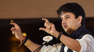 New Delhi: Civil Aviation Minister Jyotiraditya Scindia speaks during &nbsp;an event in this file photo. &nbsp;(PTI Photo/Manvender Vashist) (PTI)