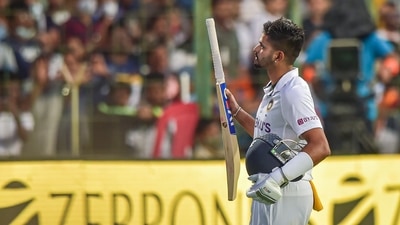 Shreyas Iyer walks back to the pavilion as he misses scoring a century during the 2nd Test between India and Sri Lanka (PTI) Shreyas Iyer walks back to the pavilion as he misses scoring a century during the 2nd Test between India and Sri Lanka (PTI)
