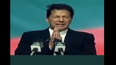 A screengrab of the spoof video of Pakistan Prime Minister Imran Khan shared on Twitter by Bilawal Bhutto Zardari.&nbsp; (@BBhuttoZardari/Twitter )