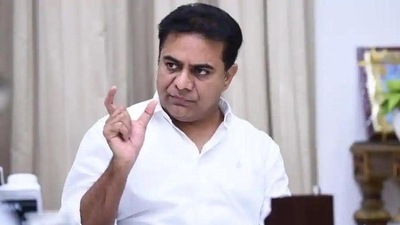 Telangana IT minister and Telangana Rashtra Samithi (TRS) working president KTR Rao (HT PHOTO.) Telangana IT minister and Telangana Rashtra Samithi (TRS) working president KTR Rao (HT PHOTO.)