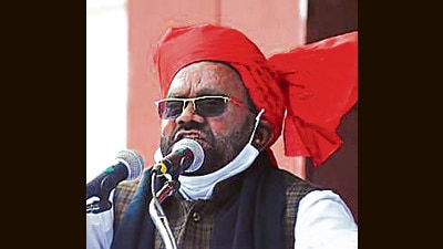 Swami Prasad Maurya, a former minister of the Yogi Adityanath government after he joined the Samajwadi Party (SP), in Lucknow. (HT FILE PHOTO)
