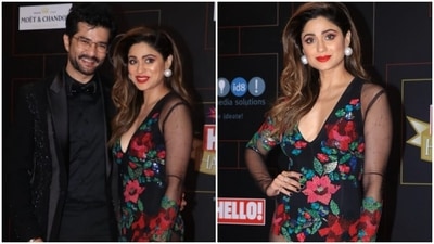 Shamita Shetty in see-through floral gown creates iconic moment with Raqesh Bapat at Hello Awards: Pics, videos inside Shamita Shetty in see-through floral gown creates iconic moment with Raqesh Bapat at Hello Awards: Pics, videos inside
