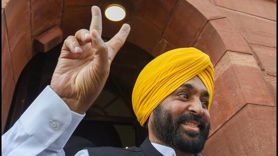 Bhagwant Mann will be sworn in as the Punjab CM at Khatkar Kalan in SBS Nagar on March 16. (PTI)