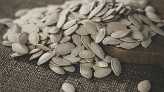 Pumpkin seeds: They can do wonders to your reproductive health. The seeds contain antioxidants, phytosterols, and amino acids that increase sperm virality.(Unsplash)