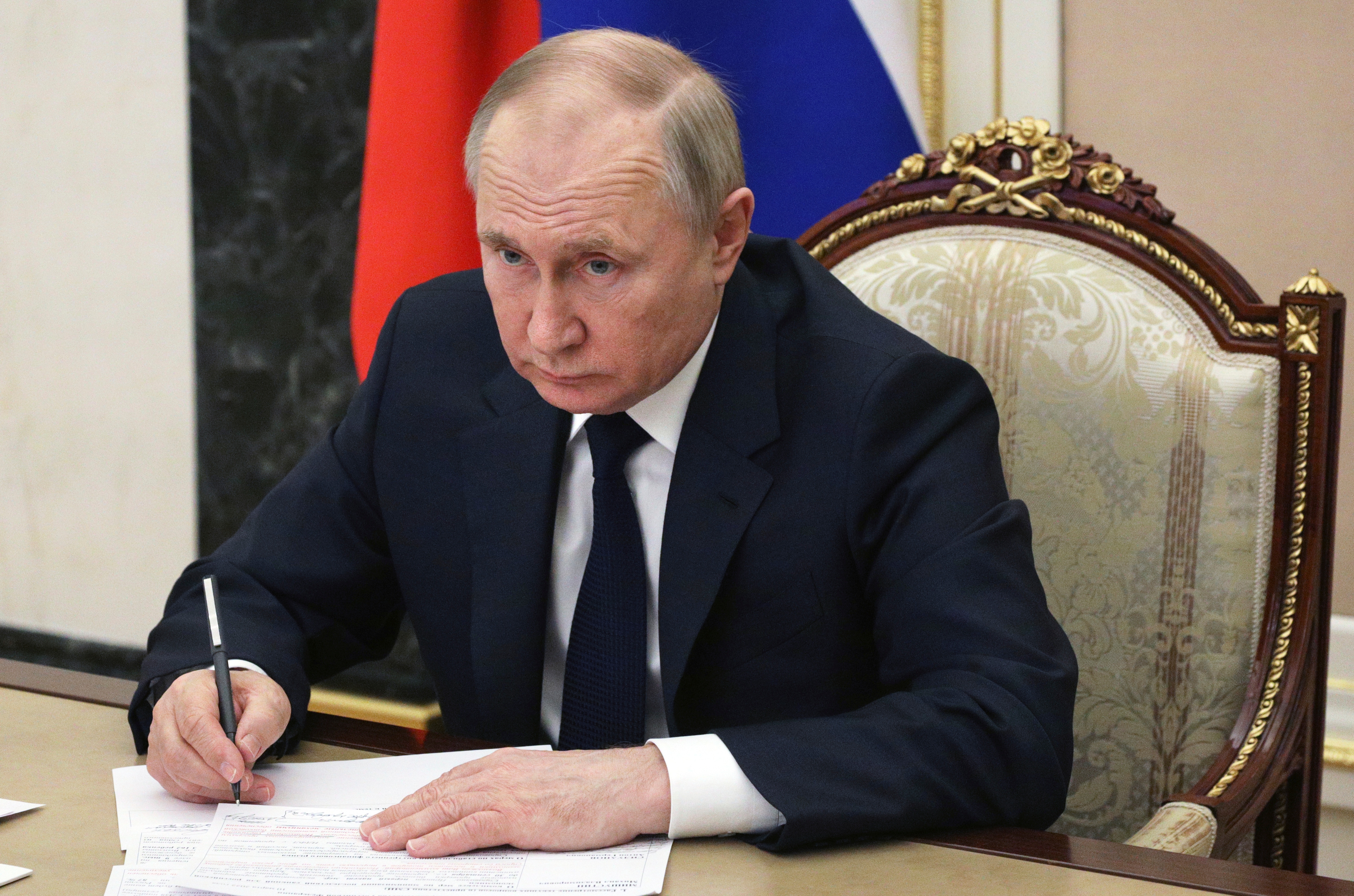 President Vladimir Putin said that he is in favour of appointing external administrators to head foreign brands that have announced withdrawals from Russia. (AP) President Vladimir Putin said that he is in favour of appointing external administrators to head foreign brands that have announced withdrawals from Russia. (AP)