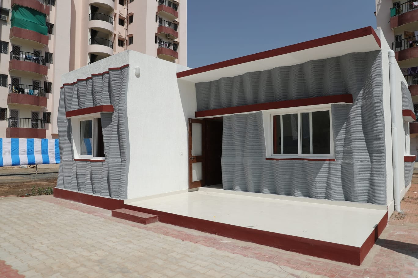 3D printed house built by Indian Army's MES in Gandhinagar. 3D printed house built by Indian Army's MES in Gandhinagar.