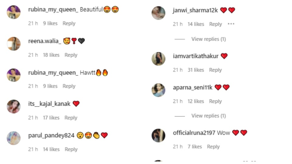 Comments on Rubina Dilaik's post. Comments on Rubina Dilaik's post.