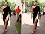 Parineeti Chopra has lately been the talk of the town for her wardrobe choices for the show Hunarbaaz. From stylish Western wear to gorgeous Indian attire, the Ishaqzaade actor is pulling off every outfit effortlessly with poise. For the latest episode, Parineeti donned a black and golden asymmetrical body-hugging dress.(HT Photo/Varinder Chawla)
