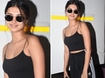 Tara Sutaria looks summer ready in crop spaghetti top.&nbsp;