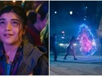 Iman Vellani as Kamala Khan in Ms Marvel. Iman Vellani as Kamala Khan in Ms Marvel.