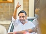 Enforcement Directorate (ED) arrested Maharashtra minister and NCP leader Nawab Malik in connection with an alleged money laundering case at Ballard Estate, in Mumbai in February. (Satish Bate/HT PHOTO) Enforcement Directorate (ED) arrested Maharashtra minister and NCP leader Nawab Malik in connection with an alleged money laundering case at Ballard Estate, in Mumbai in February. (Satish Bate/HT PHOTO)