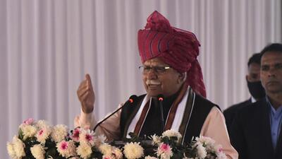 Haryana chief minister Manohar Lal Khattar said that the state government is ‘committed to firmly dealing with corruption’. (Vipin Kumar/HT PHOTO)