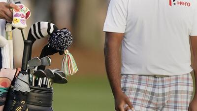 Chandigarh’s Ajeetesh Sandhu was in the lead lead on Day 1 on the PGTI meet at Tollygunge Club. (AP) Chandigarh’s Ajeetesh Sandhu was in the lead lead on Day 1 on the PGTI meet at Tollygunge Club. (AP)