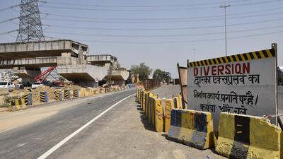 The cloverleaf intersection is expected to be ready by 2023. (Vipin Kumar/HT PHOTO) The cloverleaf intersection is expected to be ready by 2023. (Vipin Kumar/HT PHOTO)