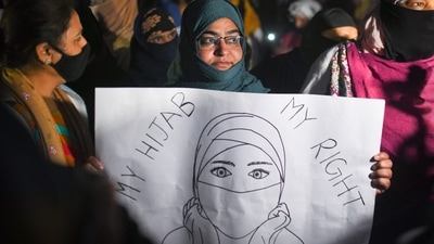 The controversy over the hijabs erupted in December last year after students of colleges in the districts of Udupi and Mangaluru alleged they were denied entry to classrooms for wearing hijabs. The controversy over the hijabs erupted in December last year after students of colleges in the districts of Udupi and Mangaluru alleged they were denied entry to classrooms for wearing hijabs.