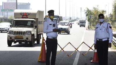 Gurugram, India - March 10, 2022: Gurugram traffic police complete six months of enforcing lane driving on NH 48, in Gurugram, India, on Thursday, March 10, 2022. (Photo by Vipin Kumar/ Hindustan Times) (Vipin Kumar/HT PHOTO) Gurugram, India - March 10, 2022: Gurugram traffic police complete six months of enforcing lane driving on NH 48, in Gurugram, India, on Thursday, March 10, 2022. (Photo by Vipin Kumar/ Hindustan Times) (Vipin Kumar/HT PHOTO)