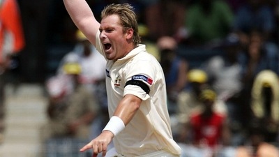 Shane Warne in action against India.&nbsp; (Getty)