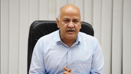 Delhi deputy chief minister Manish Sisodia addresses a press conference in New Delhi, on Friday, March 11, 2022. (HT Photo)