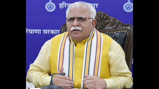 Haryana chief minister Manohar Lal Khattar (HT File)
