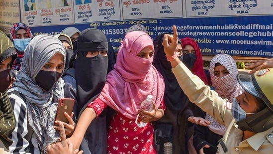 Karnataka has been witnessing row over wearing hijab for months,&nbsp;(HT_PRINT)