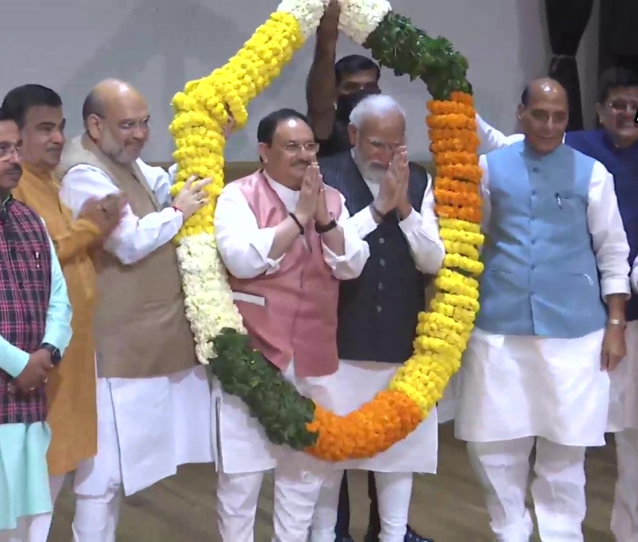 BJP holds parliamentary party meet at Ambedkar Bhavan. (ANI)